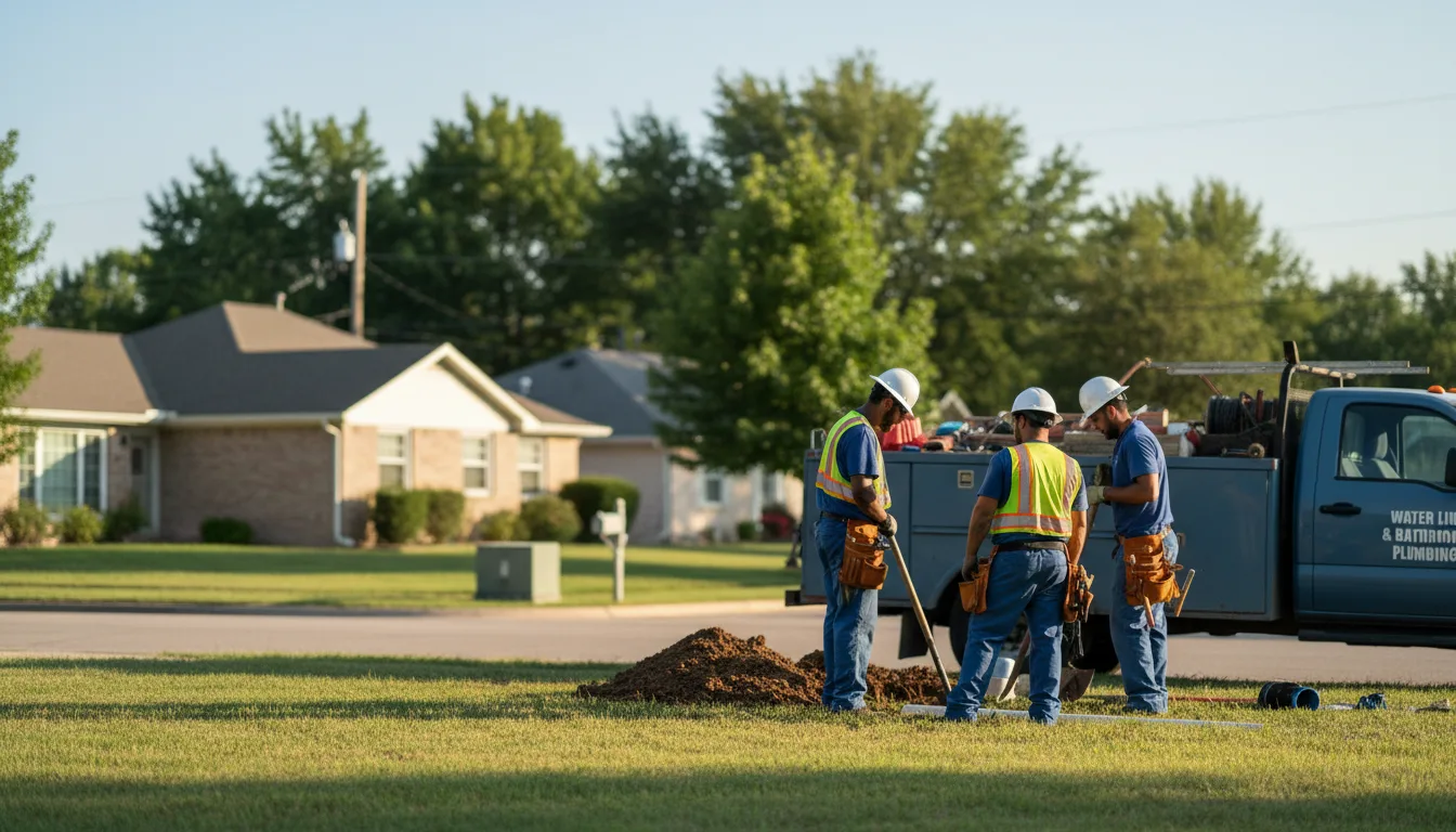 Residential water line and bathroom plumbing service in Myra, WV